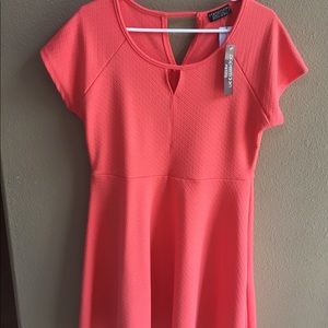 Coral, knee length dress, petite XL (14) NWT